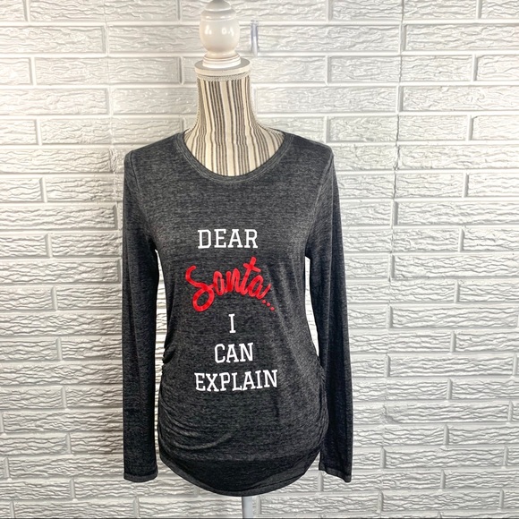 Motherhood Maternity Tops - Motherhood Maternity Dear Santa I Can Explain Top